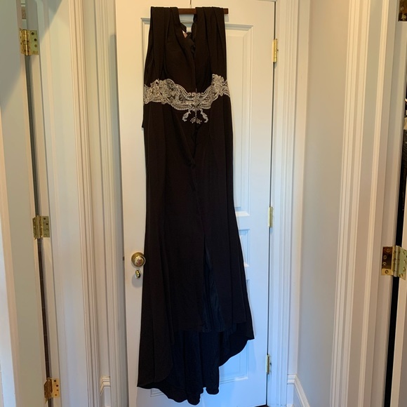 Trumpet/Mermaid V-neck Evening Dress BLACK - Picture 5 of 11